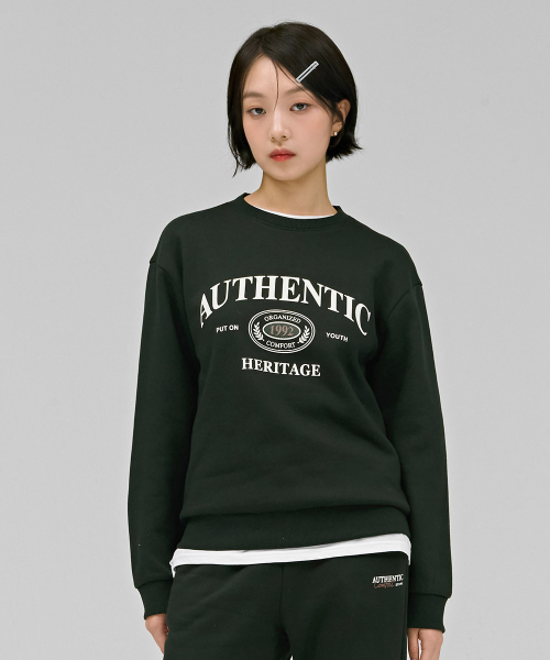 CHASECULT(チェイスカルト)の「共用エッセンシャルアーチレタリング裏起毛マンツーマンTシャツ-グリーン(スウェット・メンズ・グリーン・90/95/100/105/110)」の4枚目の写真