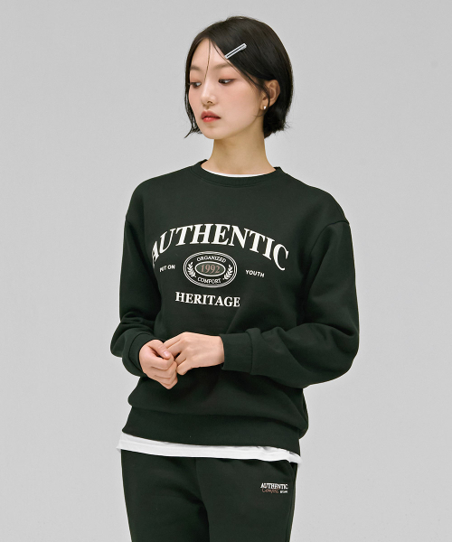 CHASECULT(チェイスカルト)の「共用エッセンシャルアーチレタリング裏起毛マンツーマンTシャツ-グリーン(スウェット・メンズ・グリーン・90/95/100/105/110)」の5枚目の写真
