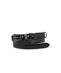 IUGAMAKARAS | Double Stuff Western Belt (Black)(ベルト)