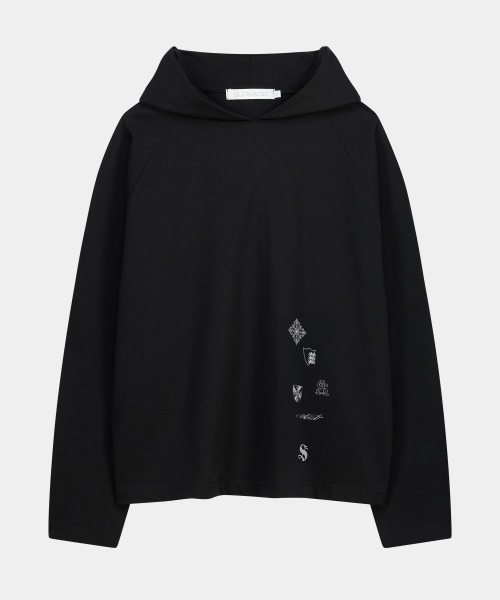 SLOWACID（スローアシッド）の「タトゥーフードロングスリーブ[ブラック]（パーカー・レディース・その他・SMALL/MEDIUM/LARGE）」の3枚目の写真