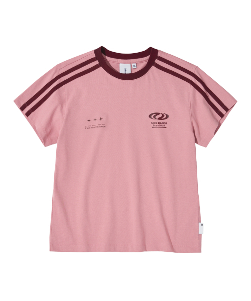 セール】フットボールジャージTシャツ_ピンク（Tシャツ/カットソー