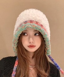 STYLEBLOCK（スタイルブロック）の「ひも付きニットキャップ（ニットキャップ/ビーニー）」