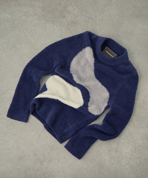kotohayokozawa（コトハヨコザワ）の「【kotohayokozawa/コトハヨコザワ】TD MARSHMALLOW SWEATER/TDマシュマロセーター（ニット/セーター・レディース・グレー/ホワイト/ネイビー・FREE）」の3枚目の写真