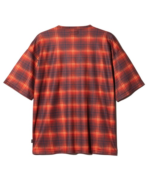 glamb（グラム）の「Tech Mesh Check T-Shirt / テックメッシュチェックTシャツ（Tシャツ/カットソー・メンズ・パープル/レッド・S/M/L）」の5枚目の写真