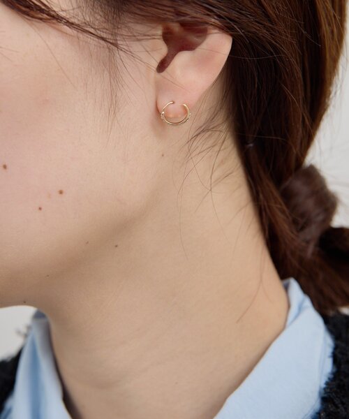 GALLARDAGALANTE（ガリャルダガランテ）の「【2.718】DIAスパイラルフープピアス（ピアス（両耳用）・レディース・ゴールド・FREE）」の2枚目の写真