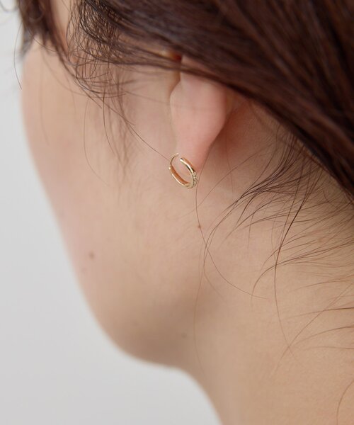 GALLARDAGALANTE（ガリャルダガランテ）の「【2.718】DIAスパイラルフープピアス（ピアス（両耳用）・レディース・ゴールド・FREE）」の3枚目の写真