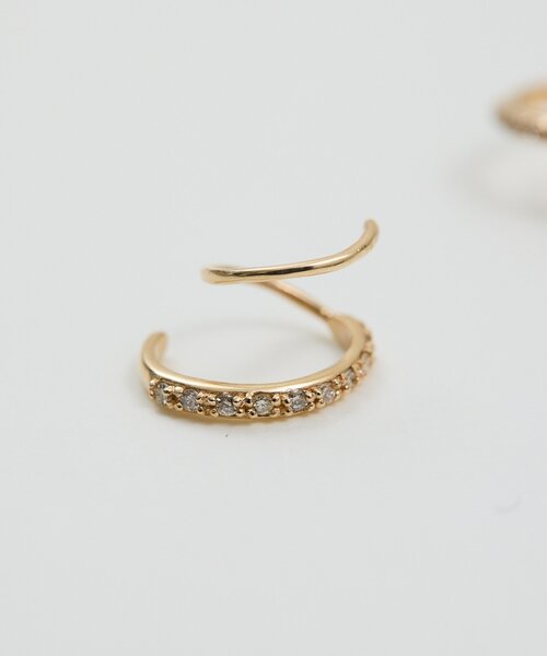 GALLARDAGALANTE（ガリャルダガランテ）の「【2.718】DIAスパイラルフープピアス（ピアス（両耳用）・レディース・ゴールド・FREE）」の4枚目の写真