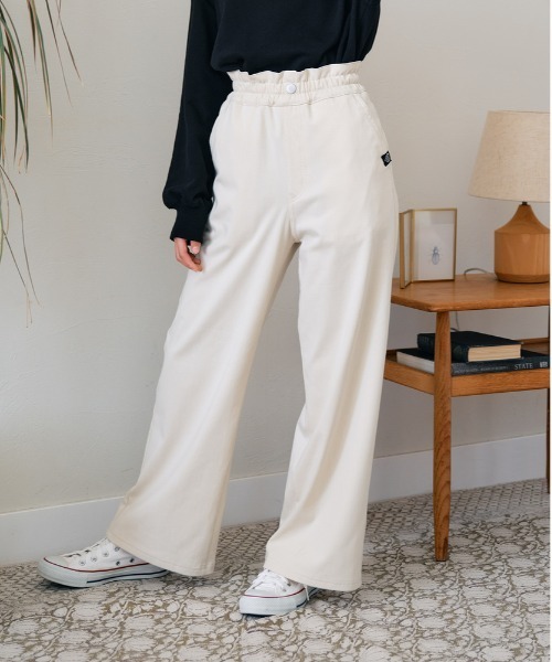 VIVIAN BLUE】裏起毛ワイドパンツ （130ｰ160展開）(ゆったりシルエット