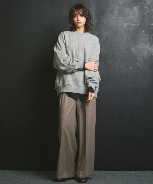 MAISON SPECIAL(メゾンスペシャル)の「《UNISEX》【ONE-MILE WEAR】Prime-Over Crew Neck Sweat Pullover/ワンマイルウェアプライムオーバークルーネックプルオーバースウェット【MAISON SPECIAL/メゾンスペシャル】■セットアップ対応■(スウェット・メンズ・オフホワイト/グレー/チャコールグレー/ブラック・0/1/2)」の5枚目の写真