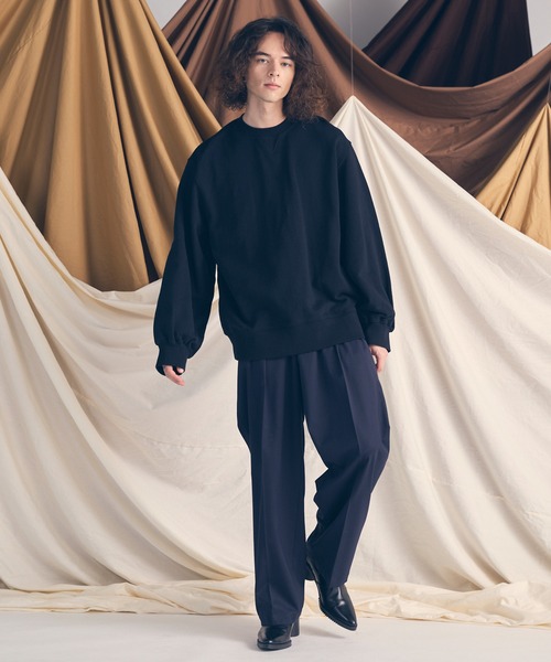 MAISON SPECIAL(メゾンスペシャル)の「《UNISEX》【ONE-MILE WEAR】Prime-Over Crew Neck Sweat Pullover/ワンマイルウェアプライムオーバークルーネックプルオーバースウェット【MAISON SPECIAL/メゾンスペシャル】■セットアップ対応■(スウェット・メンズ・オフホワイト/グレー/チャコールグレー/ブラック・0/1/2)」の7枚目の写真