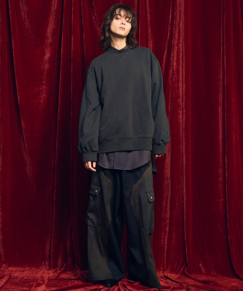 MAISON SPECIAL(メゾンスペシャル)の「《UNISEX》【ONE-MILE WEAR】Prime-Over Crew Neck Sweat Pullover/ワンマイルウェアプライムオーバークルーネックプルオーバースウェット【MAISON SPECIAL/メゾンスペシャル】■セットアップ対応■(スウェット・メンズ・オフホワイト/グレー/チャコールグレー/ブラック・0/1/2)」の9枚目の写真