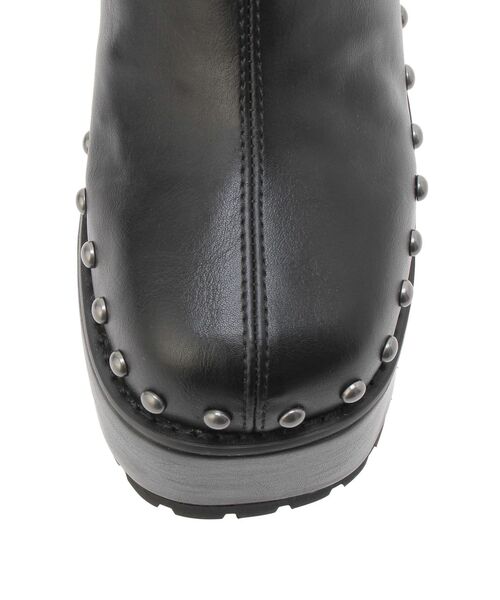 EVRIS（エヴリス）の「スタッズチャンキーヒールサボ（サンダル・レディース・ホワイト/ブラック・SMALL/MEDIUM/LARGE）」の16枚目の写真