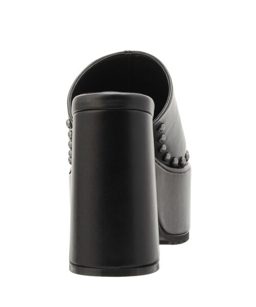 EVRIS（エヴリス）の「スタッズチャンキーヒールサボ（サンダル・レディース・ブラック/ホワイト・SMALL/MEDIUM/LARGE）」の3枚目の写真