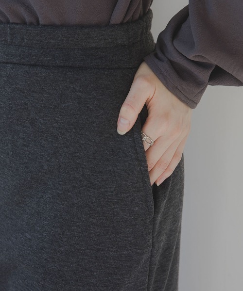 slattgir(スラットジール)の「高身長 スカート付パンツ(トールサイズ)Essenave(その他パンツ・レディース・杢グレー/ブラック・TM/TL/TLL/T3L)」の4枚目の写真