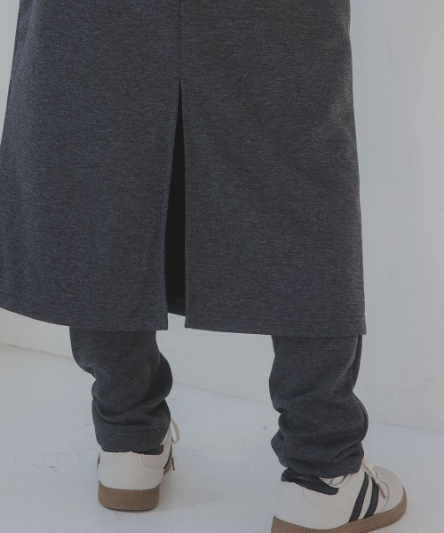 slattgir(スラットジール)の「高身長 スカート付パンツ(トールサイズ)Essenave(その他パンツ・レディース・杢グレー/ブラック・TM/TL/TLL/T3L)」の5枚目の写真