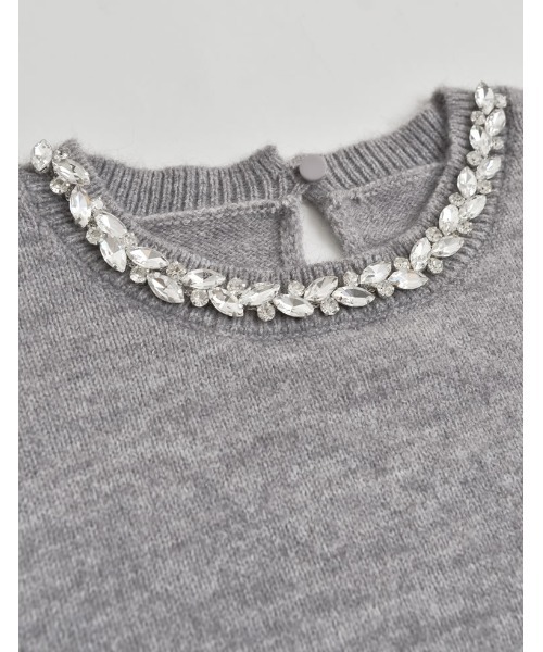 MEISM（ミズム）の「[2025-26 WINTER COLLECTION][MEISM by Re:EDIT]ビジュークルーネックパフスリーブニットプルオーバー（ニット/セーター・レディース・ブラック/オフホワイト/グレー・MEDIUM/LARGE）」の22枚目の写真