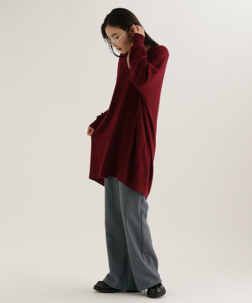 studio CLIP（スタディオクリップ）の「【daily CLIP】ストライプワイドパンツ（スラックス・レディース・チャコール/グレー・FREE）」の16枚目の写真