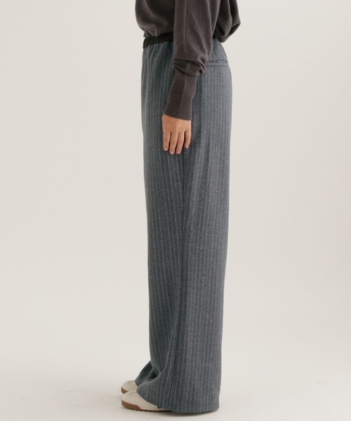 studio CLIP（スタディオクリップ）の「【daily CLIP】ストライプワイドパンツ（スラックス・レディース・チャコール/グレー・FREE）」の9枚目の写真