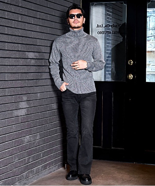 CavariA（キャバリア）の「『CavariA/キャバリア』デニムフレアパンツ（デニムパンツ・メンズ・ブルー/ブラック・M/L/XL/S）」の3枚目の写真