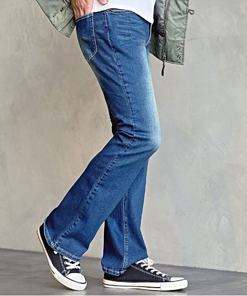 CavariA（キャバリア）の「『CavariA/キャバリア』デニムフレアパンツ（デニムパンツ・メンズ・ブルー/ブラック・M/L/XL/S）」の7枚目の写真