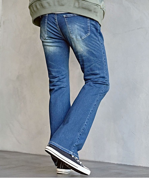 CavariA（キャバリア）の「『CavariA/キャバリア』デニムフレアパンツ（デニムパンツ・メンズ・ブルー/ブラック・M/L/XL/S）」の8枚目の写真