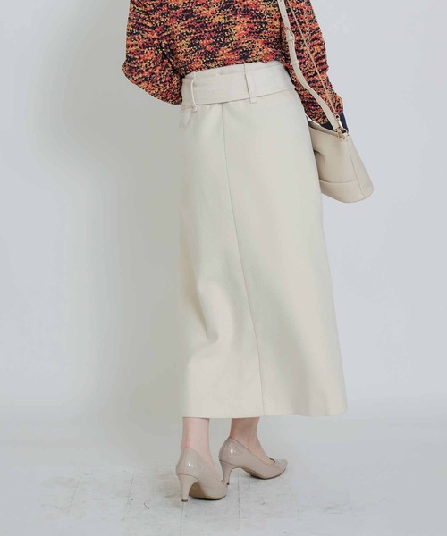 PICCIN（ピッチン）の「ベルト付きフロントジップスカート（スカート・レディース・サックスブルー/ブラック/オフホワイト・M）」の14枚目の写真