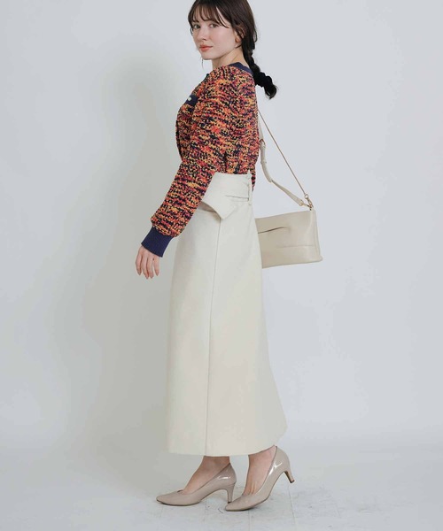 PICCIN（ピッチン）の「ベルト付きフロントジップスカート（スカート・レディース・サックスブルー/ブラック/オフホワイト・M）」の17枚目の写真