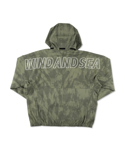 WIND AND SEA(ウィンダンシー)の「BIG LOGO SHELL PARKA(ナイロンジャケット・メンズ・ブルーグレー/カーキ/オレンジ・XL/S/L)」の17枚目の写真
