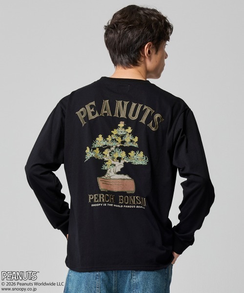 KRIFF MAYER（クリフメイヤー）の「スヌーピー刺繍ロンT(盆栽)（Tシャツ/カットソー・メンズ・カラフル/ネイビー/オリーブ/ブラック/オフホワイト・X-LARGE/LARGE/MEDIUM）」の2枚目の写真