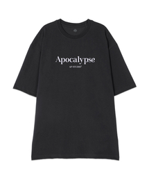 [オーバーサイズ]アポカリプス13番手コットンラウンドネック半袖Tシャツ_チャコール