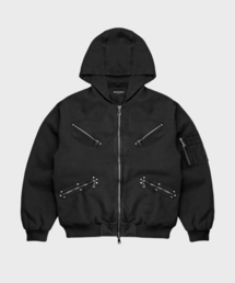 SAINTPAIN（セイントペイン）の「SP ウェスタンフードコットンボンバージャケットブラック（MA-1）」