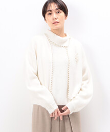 Gabardine K.T | 〔 +サイズ 〕 アンゴラ混ミックスヤーン ショートカーディガン(カーディガン/ボレロ)