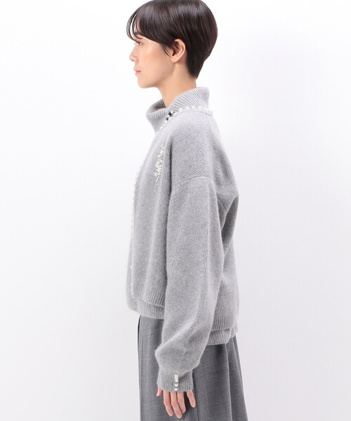 Gabardine K.T（ギャバジンケーティー）の「〔 +サイズ 〕 アンゴラ混ミックスヤーン ショートカーディガン（カーディガン/ボレロ・レディース・ホワイト・13号/17号）」の7枚目の写真