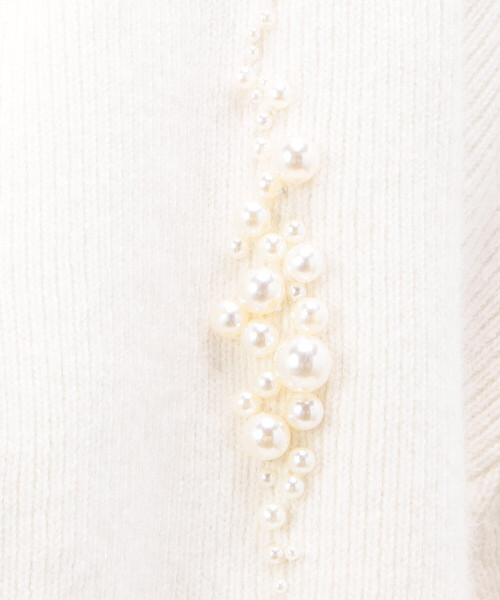 Gabardine K.T（ギャバジンケーティー）の「〔 +サイズ 〕 アンゴラ混ミックスヤーン ショートカーディガン（カーディガン/ボレロ・レディース・ホワイト・13号/17号）」の14枚目の写真