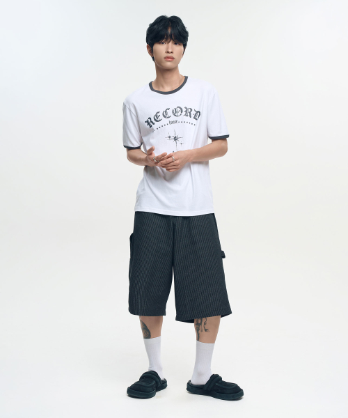 SLOW RECORD HOUSE(スローレコードハウス)の「RECORD リンガーTシャツ_ホワイト(Tシャツ/カットソー・レディース・その他・LARGE/MEDIUM/SMALL)」の4枚目の写真