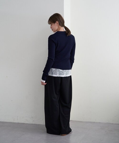 SHENERY（シーナリー）の「ポンチ2タックパンツ（その他パンツ・レディース・ブラック/ベージュ・36/38）」の7枚目の写真