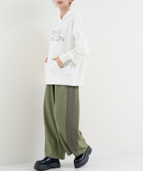 refinedworks（リファインドワークス）の「【refinedworks】 着回し抜群 の ロゴ スウェット パーカー（パーカー・レディース・ホワイト/グレー・FREE）」の22枚目の写真