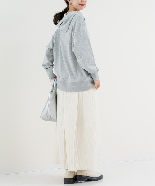 refinedworks（リファインドワークス）の「【refinedworks】 着回し抜群 の ロゴ スウェット パーカー（パーカー・レディース・ホワイト/グレー・FREE）」の14枚目の写真