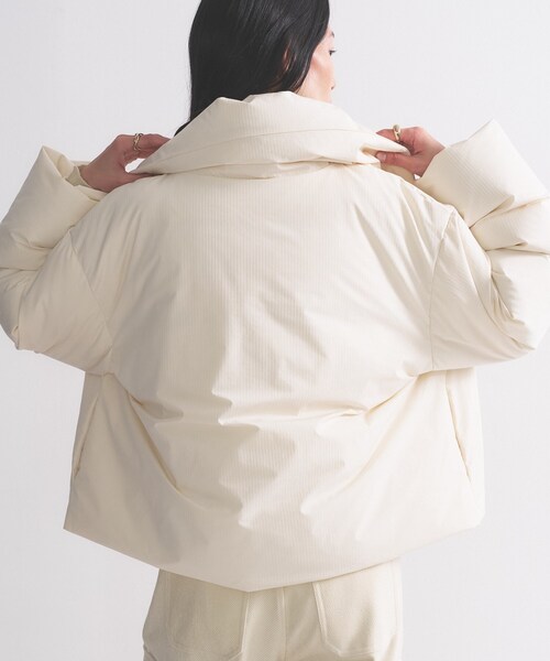 GALLEST（ギャレスト）の「3WAYスタンドカラーショートダウン【凹凸素材】（ダウンジャケット/コート・レディース・オフホワイト/ブラック・34/38）」の13枚目の写真