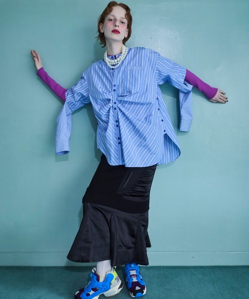 トップス ommo SQUARE SLEEVE SH WHITE F OMMO ONLINE STORE / TOPS