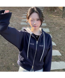 muahmuah（ムーアムーア）の「ステッチコンビフードジップアップ [4カラー]（パーカー）」