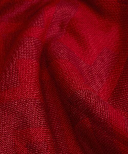 TOMMY HILFIGER(トミーヒルフィガー)の「モノグラムヘビースカーフ(マフラー・レディース・レッド・FREE)」の2枚目の写真