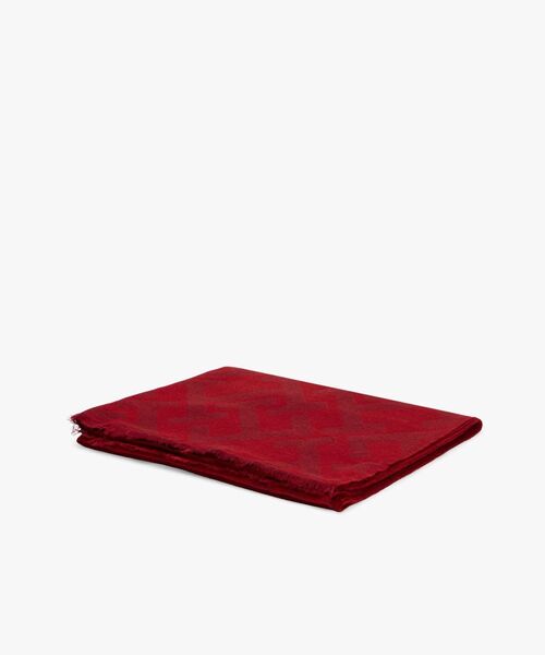 TOMMY HILFIGER(トミーヒルフィガー)の「モノグラムヘビースカーフ(マフラー・レディース・レッド・FREE)」の4枚目の写真