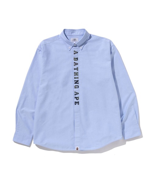 A BATHING APE（アベイシングエイプ）の「1ST CAMO APPLIQUE OXFORD LS SHIRT（シャツ/ブラウス・メンズ・ブルー/ブラック/ホワイト・X-LARGE/XX-LARGE/SMALL/MEDIUM）」の3枚目の写真