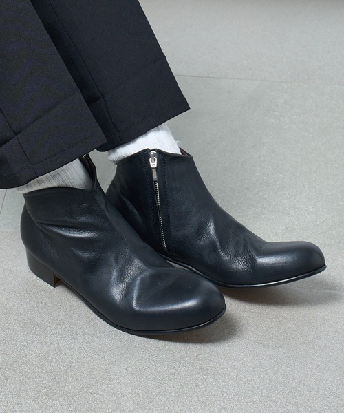 PADRONE（パドローネ）の「【PADRONE】別注 SIDE ZIP SHORT BOOTS PU7358-1201-11A サイドジップショートブーツ（ブーツ・メンズ・ベージュ/キャメル/ブラック・40/41/42/43）」の7枚目の写真