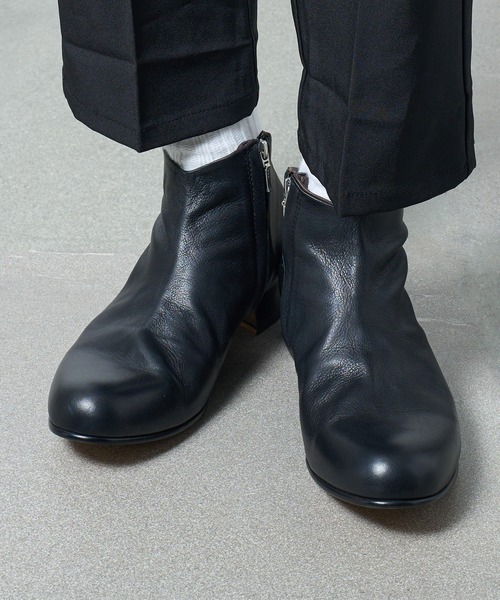 PADRONE（パドローネ）の「【PADRONE】別注 SIDE ZIP SHORT BOOTS PU7358-1201-11A サイドジップショートブーツ（ブーツ・メンズ・ベージュ/キャメル/ブラック・40/41/42/43）」の5枚目の写真