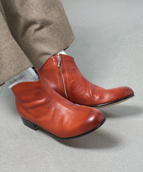 PADRONE（パドローネ）の「【PADRONE】別注 SIDE ZIP SHORT BOOTS PU7358-1201-11A サイドジップショートブーツ（ブーツ・メンズ・ベージュ/キャメル/ブラック・40/41/42/43）」の20枚目の写真