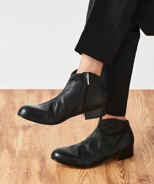 PADRONE（パドローネ）の「【PADRONE】別注 SIDE ZIP SHORT BOOTS PU7358-1201-11A サイドジップショートブーツ（ブーツ・メンズ・ベージュ/キャメル/ブラック・40/41/42/43）」の9枚目の写真