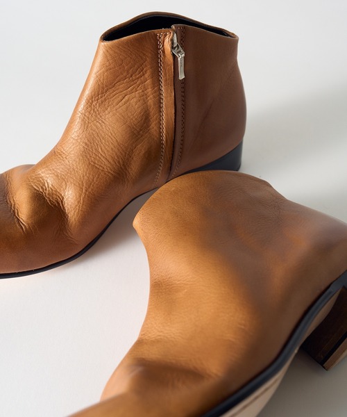 PADRONE（パドローネ）の「【PADRONE】別注 SIDE ZIP SHORT BOOTS PU7358-1201-11A サイドジップショートブーツ（ブーツ・メンズ・ベージュ/キャメル/ブラック・40/41/42/43）」の16枚目の写真