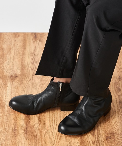 PADRONE（パドローネ）の「【PADRONE】別注 SIDE ZIP SHORT BOOTS PU7358-1201-11A サイドジップショートブーツ（ブーツ・メンズ・ベージュ/キャメル/ブラック・40/41/42/43）」の8枚目の写真